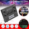 Live Streaming Sound Card with Voice Changer Microphone - Compatible with PC & Mobile Phone, Multiple Sound Effects Optional