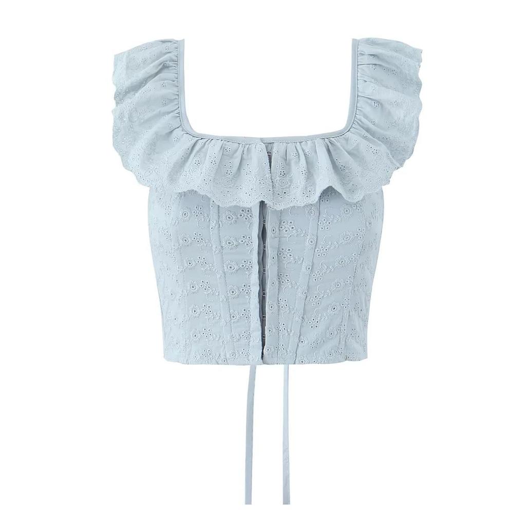 European & American Spicy Girl Style Square Neck Corset - Spring INS Hot Trend Women's Clothing