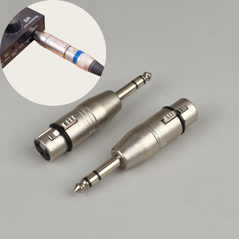 1/2Pcs 6.5Mm Stereo 1/4" Trs Male To Xlr 3Pin Female & Male Stereo Balanced Audio Connectors 1/4 Inch Trs To Xlr Adapter Set