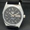 REFURBISHED AUTOMATIC SEIKO 5 MENS WATCH JAPAN MADE BLACK DIAL CUSTOM a440065-2 QV90-a440065