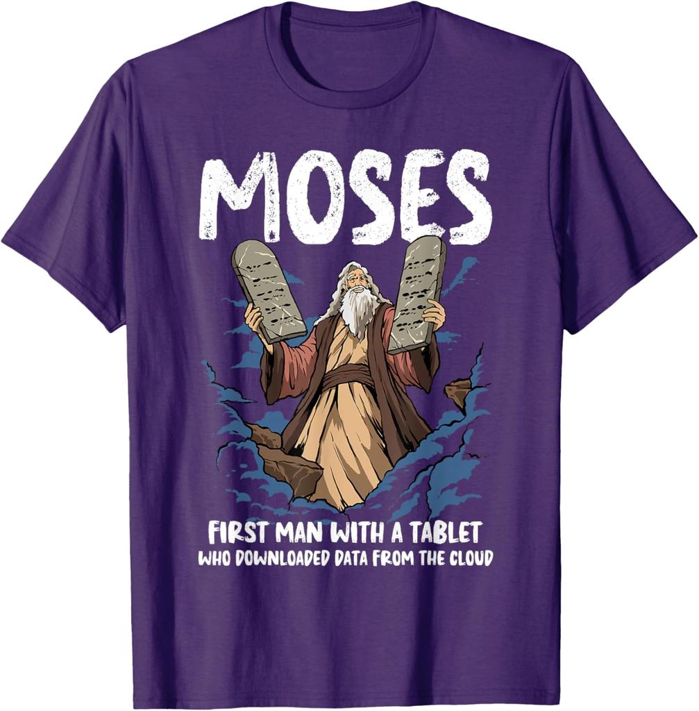 Funny Moses Shirt Christian Humor Bible Gospel Data Cloud TShirt