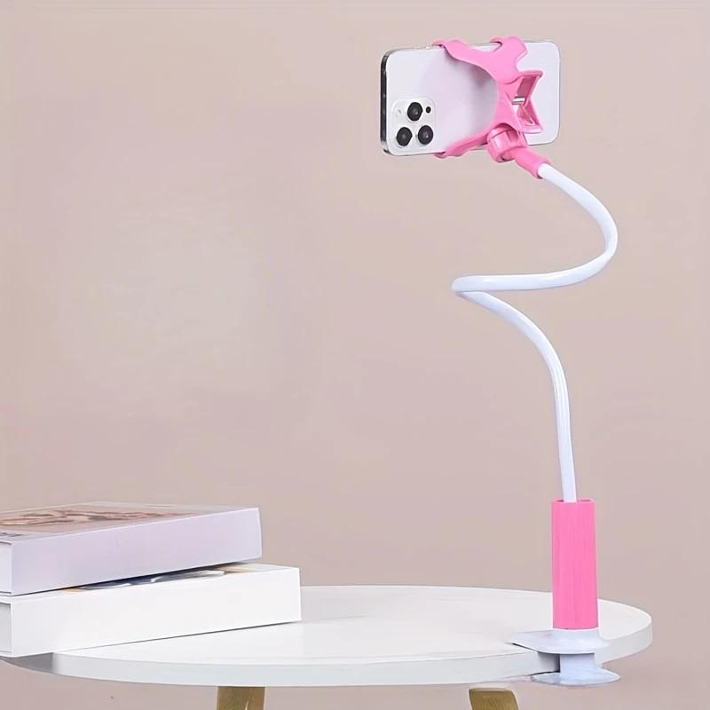 

360 Degree Rotating Tablet Phone Holder Spiral Base, Lazy Person Holder Phone Bedside Holder, Desktop Holder No Need To Hold розовый