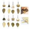 Japanese Luck Leaf Wind Chimes for Outside Brass Wind Bells Indoor Garden Bells Campanula Handmade Garden Decorations