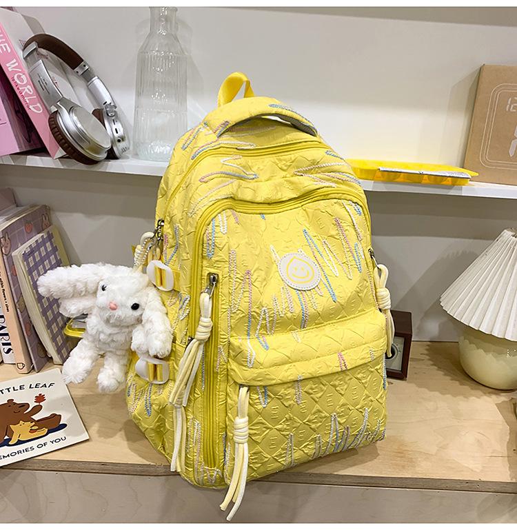 School Bag New High Value Ins Japanese Backpack Cute Casual Simple Large Capacity School Bag Versatile Commuter Make-up Bag