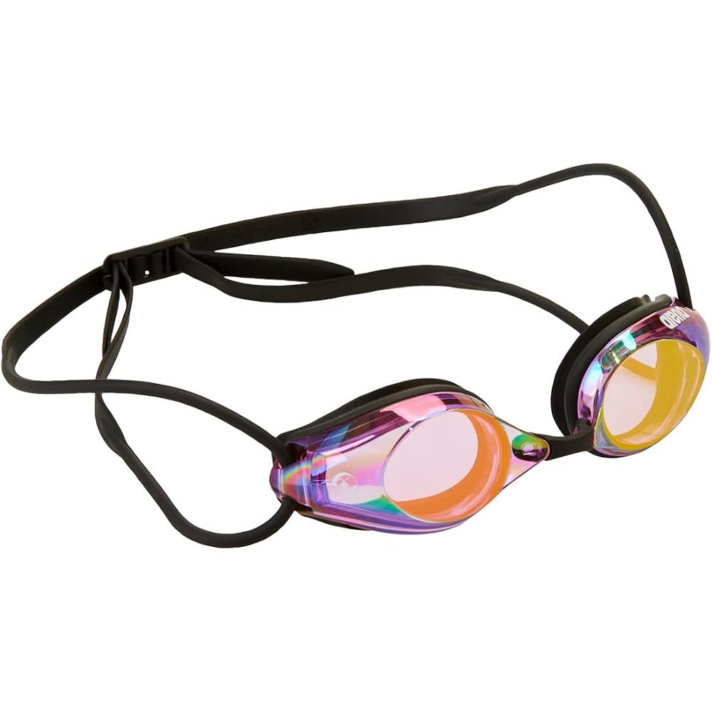 Arena Splash Unisex Swimming Goggles Free Size Mirrored Lenses Anti-Fog Competitive Swim Gear