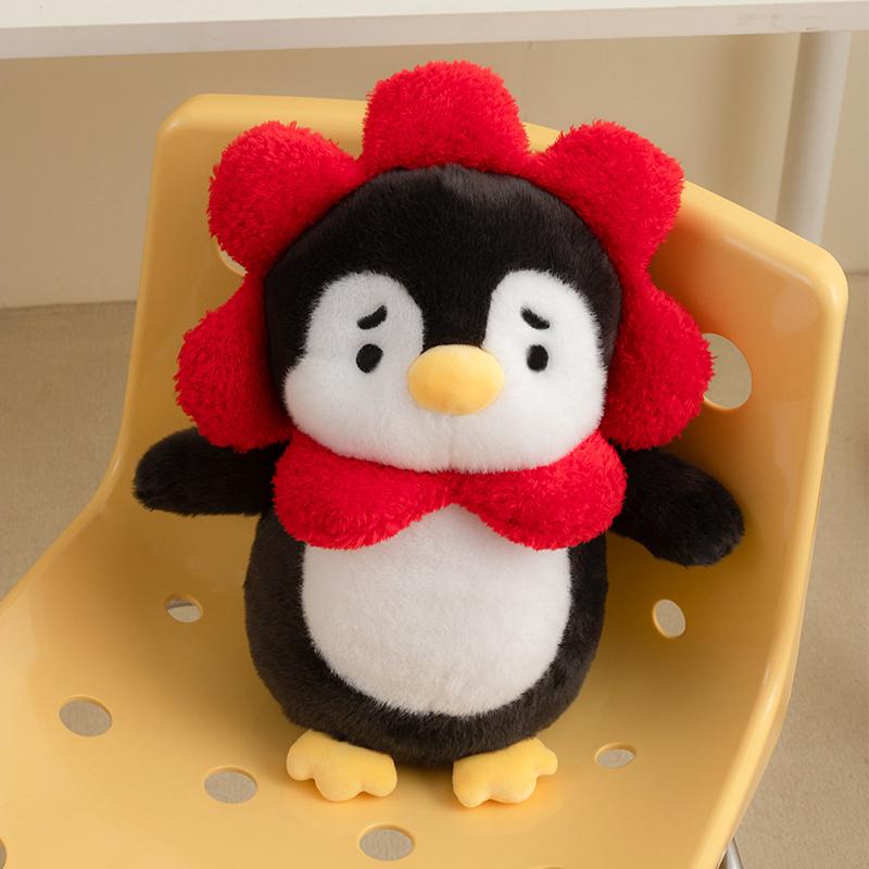 

23/32cm Cartoon Cute Cosplay Penguin Plush Doll Pillow Flower Taiyaki Frog Penguin Animal Stuffed Toy Home Decor Gift For Kids about 23cm