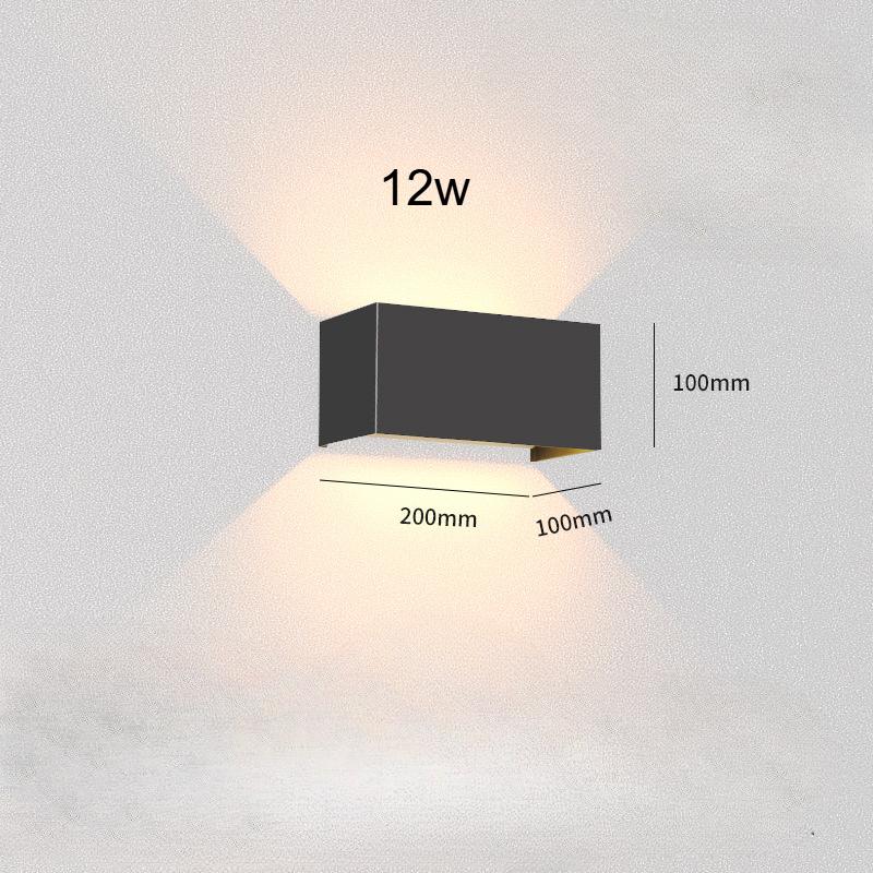 HOMZY Nordic Modern Wall Light 12W 24W IP65 Waterproof LED Lamps Indoor Outdoor Wall Sconce Living Room Porch Bedroom Wall Lamp