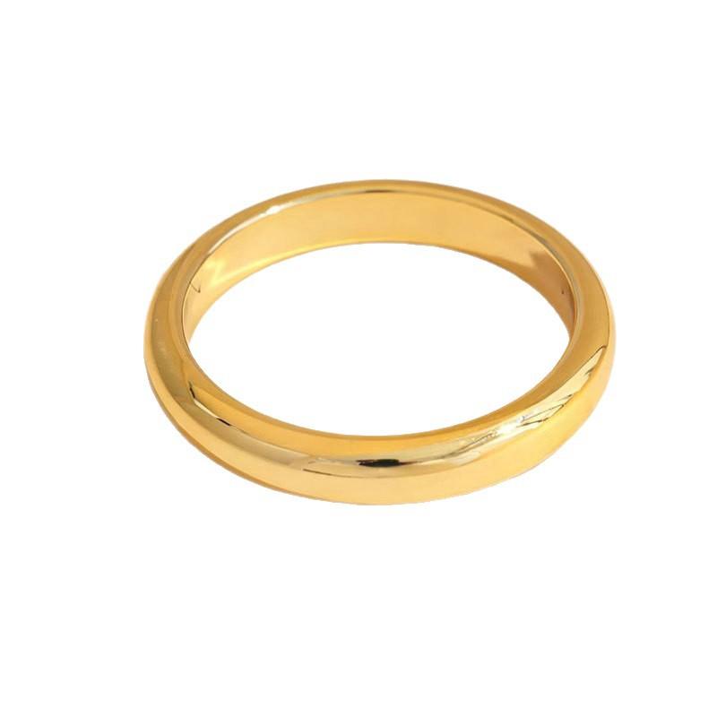 Simple Classic Retro Plain Ring Electroplated Ccb Bracelet Fine Polished Surface Minimalist Bracelet Exquisite Jewelry