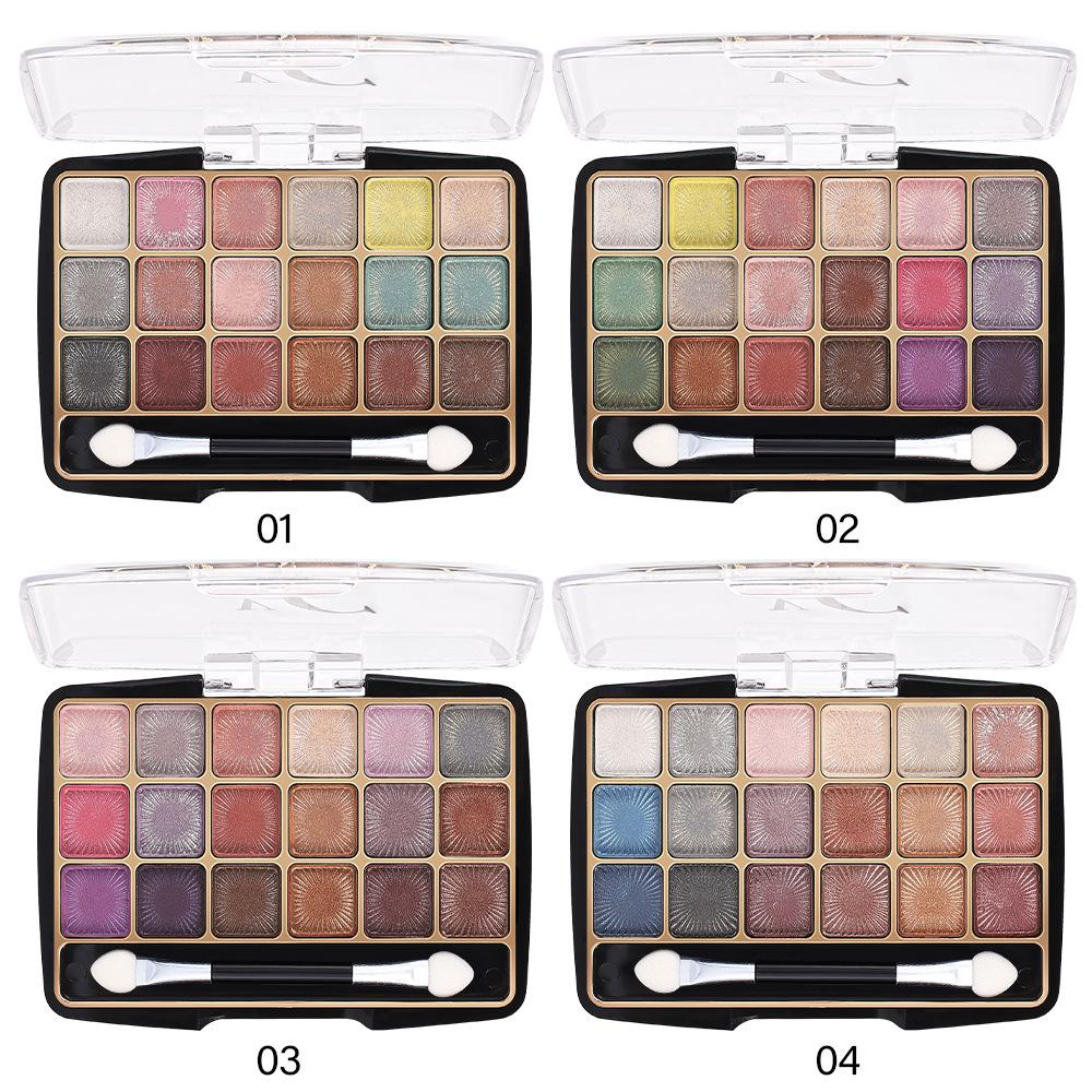 18 Color Eye Shadow Palette Makeup High Pearl Color Eye Shadow Palette European and American Eye Shadow Makeup Multi-color Eye Shadow Palette