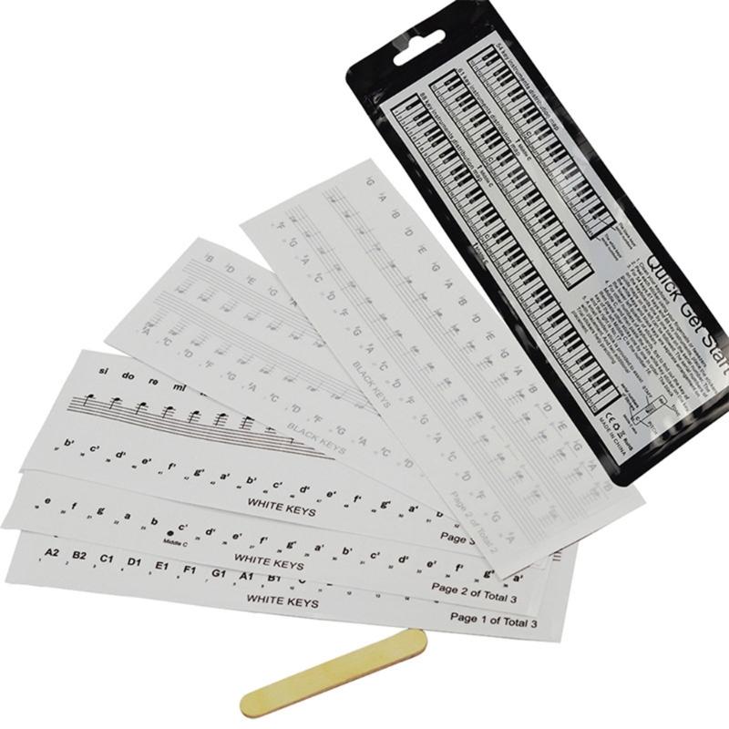 Piano Keyboard Stickers Electronic Piano Keyboard Note Stickers Removable Note Labels for Beginners Learning Piano 1