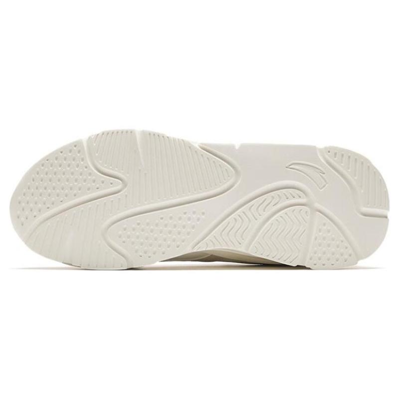 Anta Millennial Generation Comfortable Slip Resistant Abrasion Resistant Low Top Casual Shoes Women's Ecru Sneakers 922348826-6