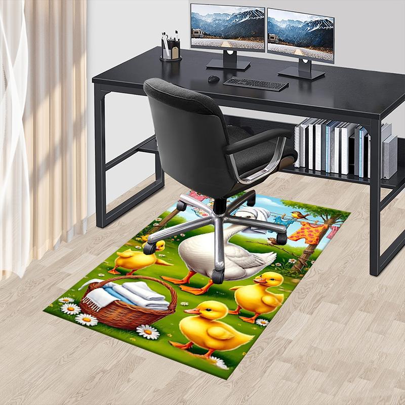 1PC Mother Goose Ducklings Non-Slip Floor Carpet Compatible for Office&Living Room&Bedroom&Dining room - Flat - Weave Machine-S0351