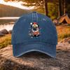 Pug Print Washed Baseball Cap for Unisex Women  Casual Christmas Golf Hat Outdoor Daily Commute Unisex Cap