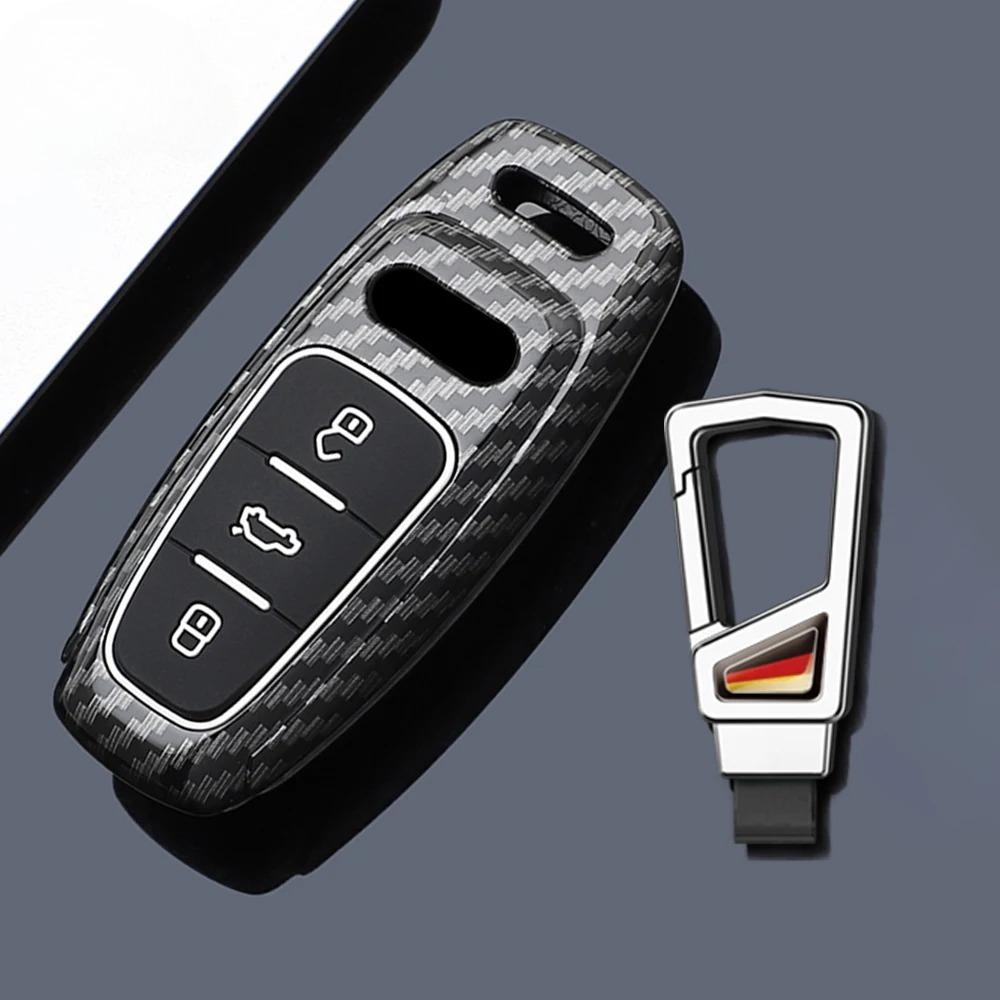 ABS Carbon Autoschlüssel Etui Hülle Tasche Schale Q8 RSQ8 A6 C8 S6 RS6 A7 S7 RS7 A3 8Y A8 D5 4N RS E-tron GT Q4 Q7 4M Zubehör