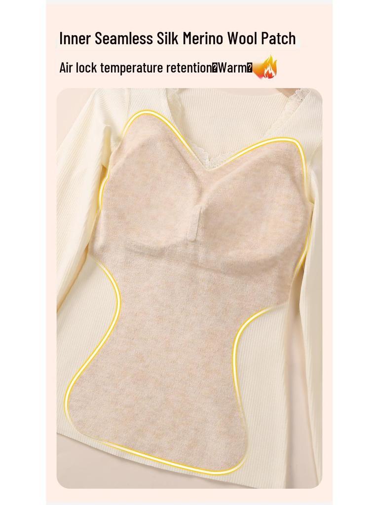 7A Women's Cashmere Thick Fleece-lined Underwear Set for Autumn/Winter 2025