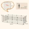 DIY Pet Playpen Metal Wire Fence 12 Panel Enclosure Indoor Outdoor Guinea Pig Bunny Small Animals Cage Black