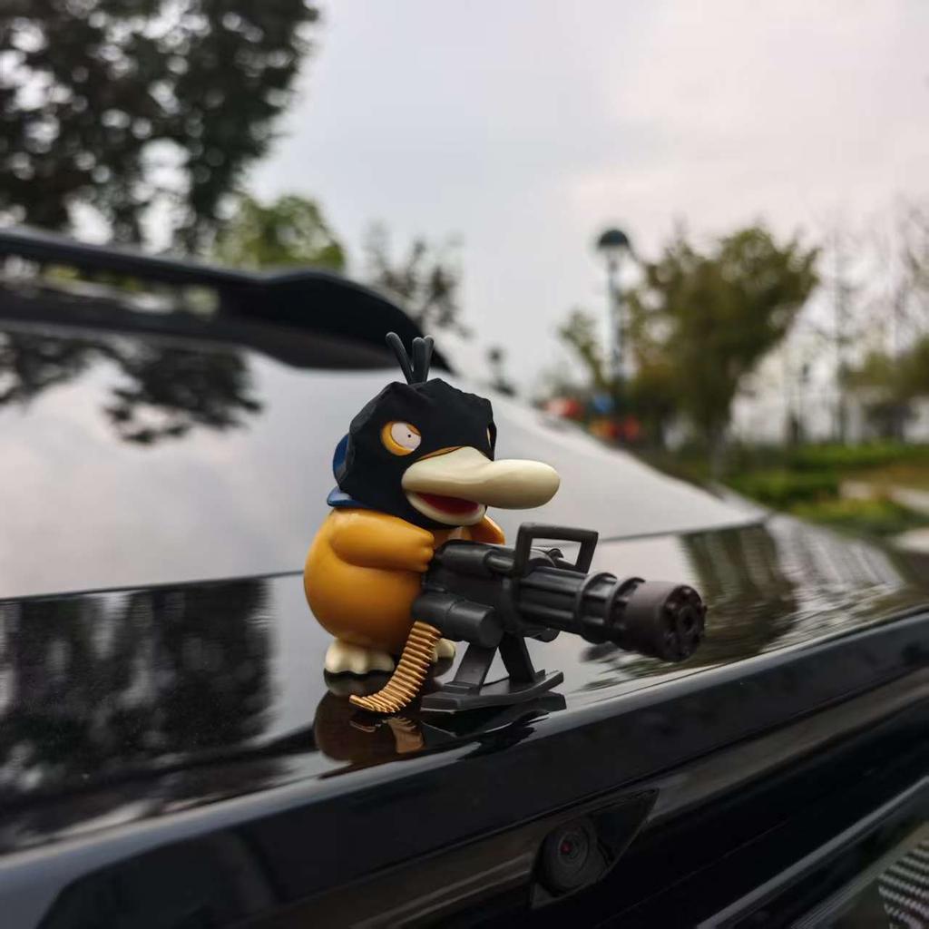Pokémon Psyduck Car Hood Ornament Small Figurine Car Doll Decoration Road Bandit Gatling Car Rear Doll Fun Toy Christmas Gift