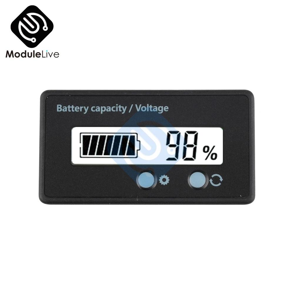 DC7-100V Lithium Lead Acid Battery Capacity Indicator Power Display Meter 9V 12V 24V 48V LED Digital Voltmeter Voltage Tester