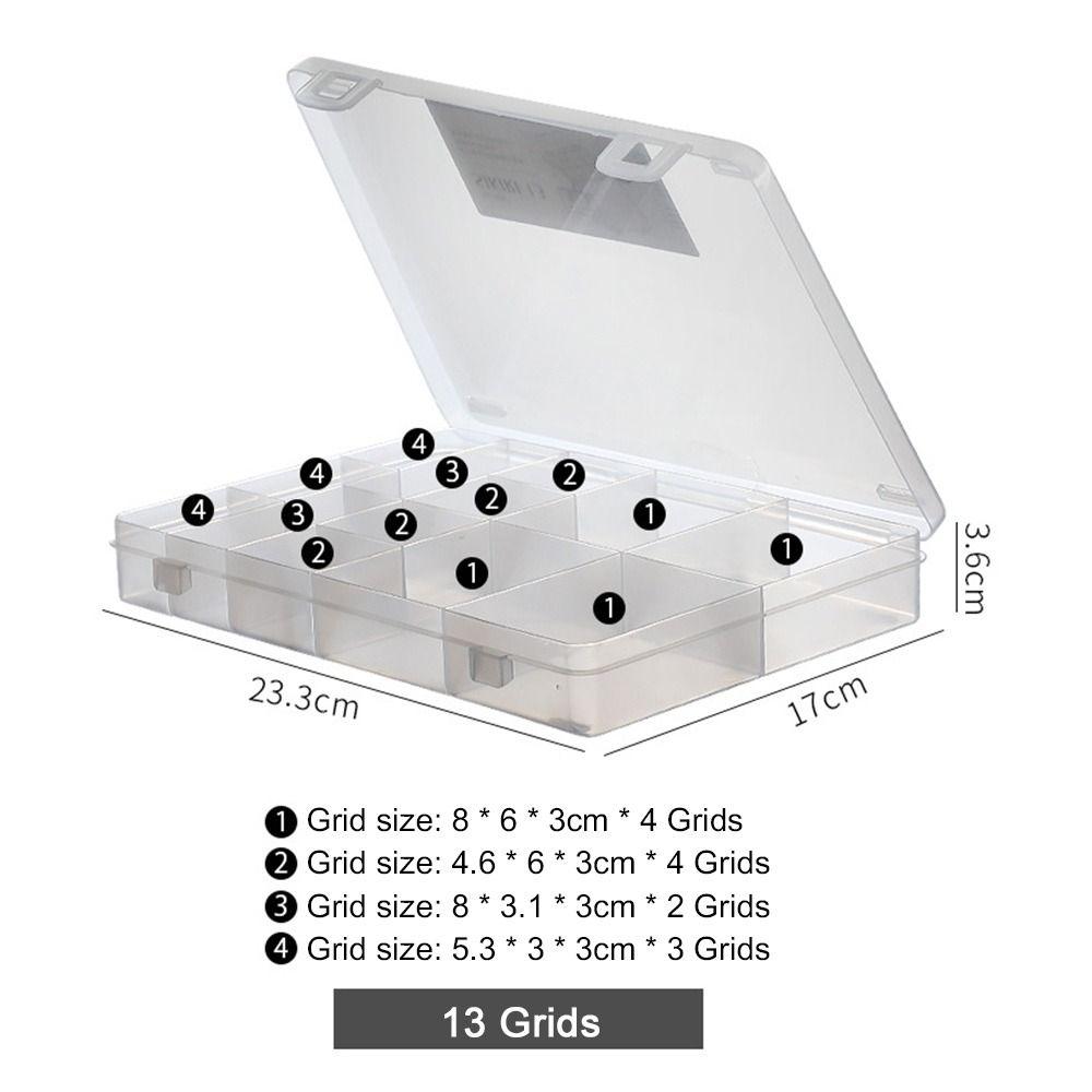 Large Capacity Jewelry Storage Box Clear Earrings Storage Containers Organizer Box Craft Jewelry