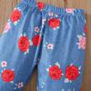 Kids Girls Fashion Clothing Set Spring Autumn Tie Dye Printed Cartoon Pegasus Pullover Flower Flared Pants Two Piece Outfit