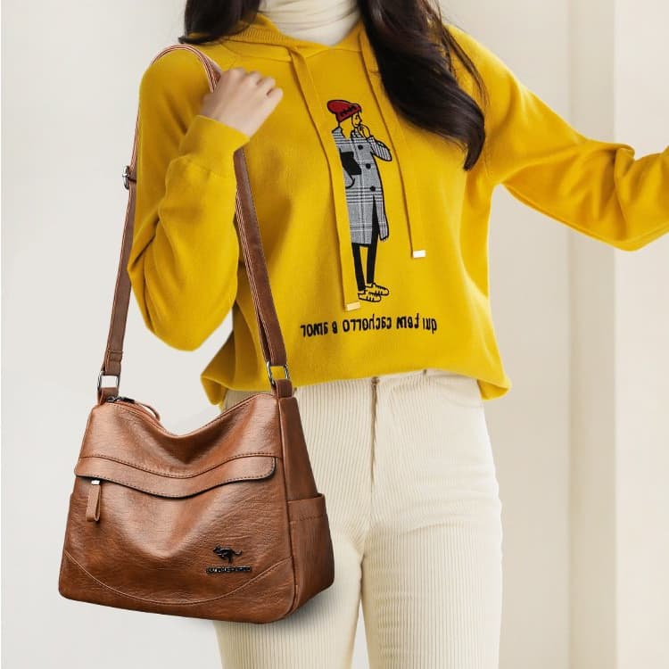 Kadın büyük kapasiteli omuz postacı çantası