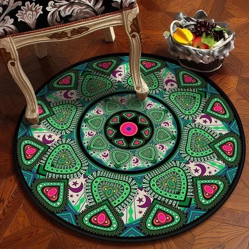 Bedroom Children's Chair Non-slip Floor Mat Room Home Decoration Round Carpet Living Room Mandala Bathroom Absorbent Floor Mat