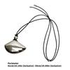 Fashionable Silver Shell Pendant Necklace for Women Adjustable PU Leather Rope Long Neckchain Hanging Neck Chain