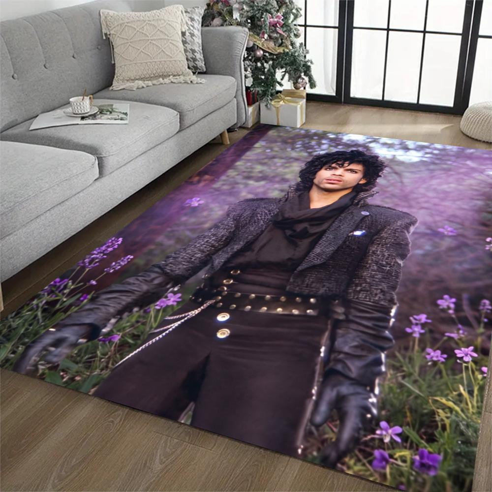 Prince Retro Music Icon Poster Floor Rug Office Rug Suitable For Living Rooms Kitchen Game Room Dormitory Antislip Carpet Anime Office Decor