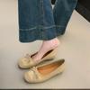 2025 Spring and Summer New Retro Bow Light Mouth Soft Face Women's Shoes Comfortable Soft Sole Ballet Shoes