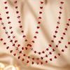 Red Beads Crystal Stone Chains 1Meter Tassel Chain Fashion Copper Chain  for Necklaces Bracelets