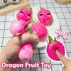 Maltose Dragon Fruit Squishy: Solid Texture Slow Rebound Squeeze Toy, Aesthetic Desktop Sensory Fidget for Anxiety Relief
