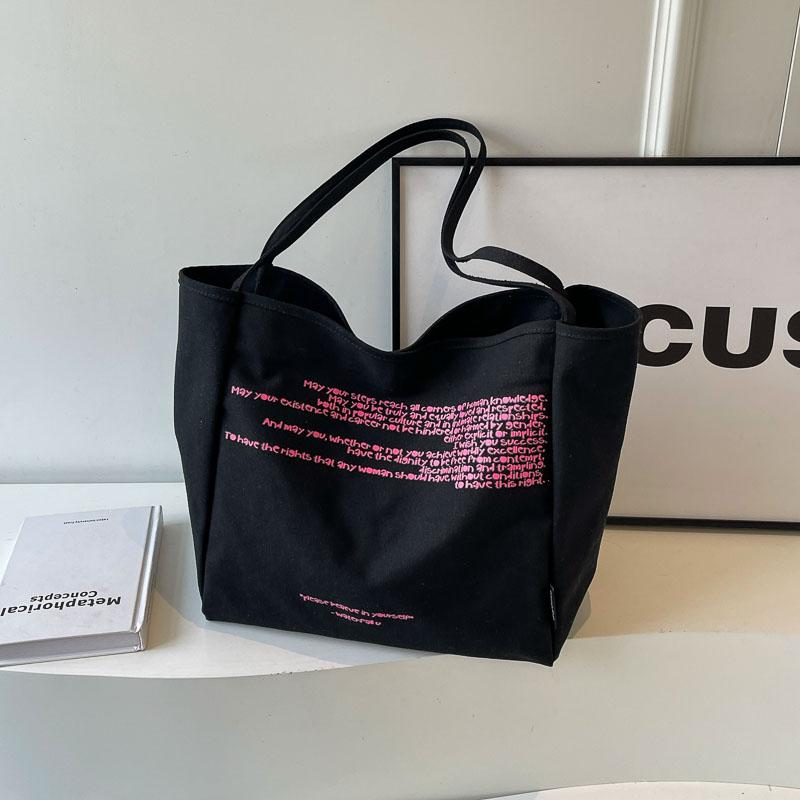 תיק קנבס קיבולת גדולה תיק מכתבים לנשים תיק כתף טוטה