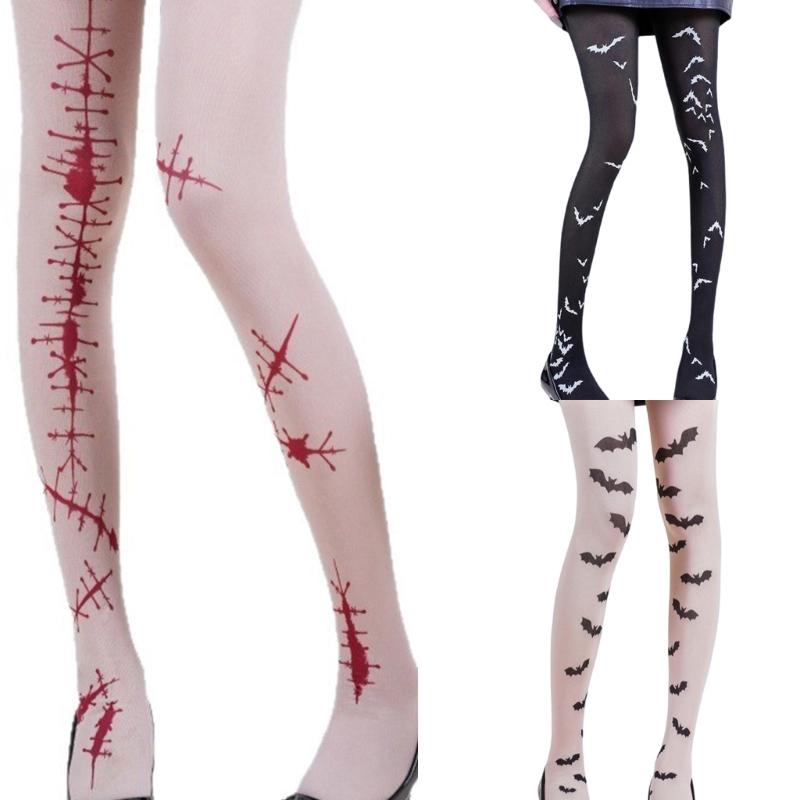Halloween Costume Party Hosiery Practical Women's Scary Dance Tights Celebration Pantyhose Stretchy Leggings