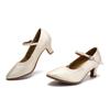 Ballroom Party Comfortable Closed-toe Latin  Tango Modern Waltz Dance Shoes for Women with Rubber Sole Heeled 5CM
