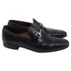 Black Leather Gancini Loafers