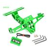 Adjustable Motorcycle License Plate Bracket Holder Integrated LED Light For Night Riding Heavy Duty Aluminum Alloy Frame