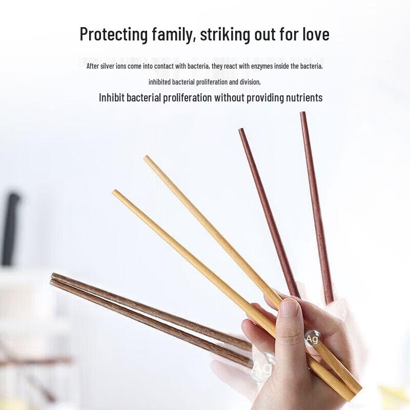 10-Pair Natural Red Sandalwood Chopsticks