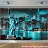 2D Plane Statue of Liberty Background Fabric for the New York City Scene Home Decoration Room Decoration Polyester Fiber