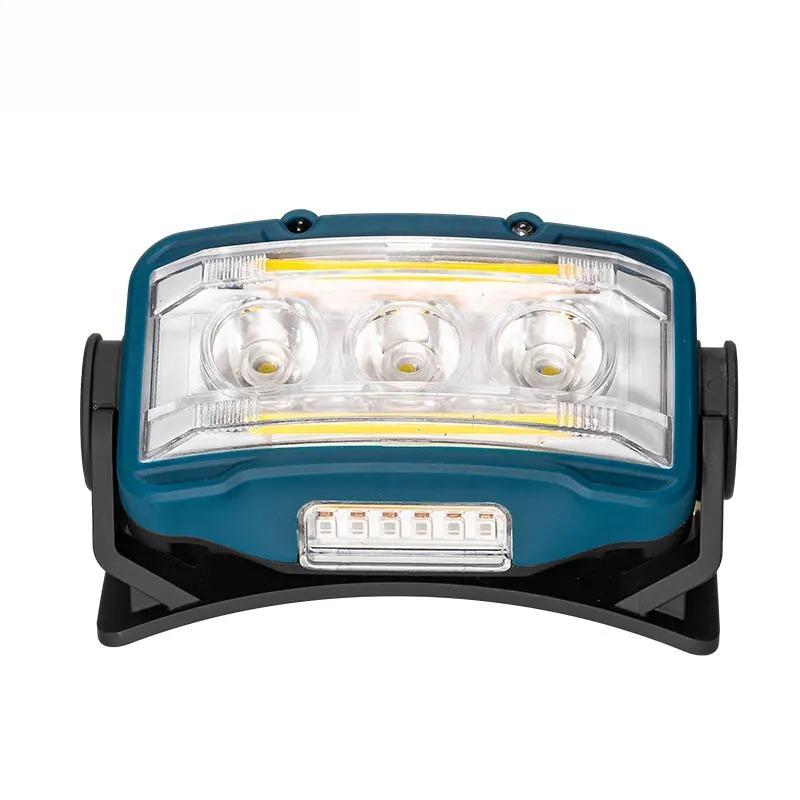 Wiederaufladbare Stirnlampe 1800mAh Super Helles Licht Induktions-LED-Stirnlampe Wasserdicht Camping Eingebaute 18650 Lithiumbatterie