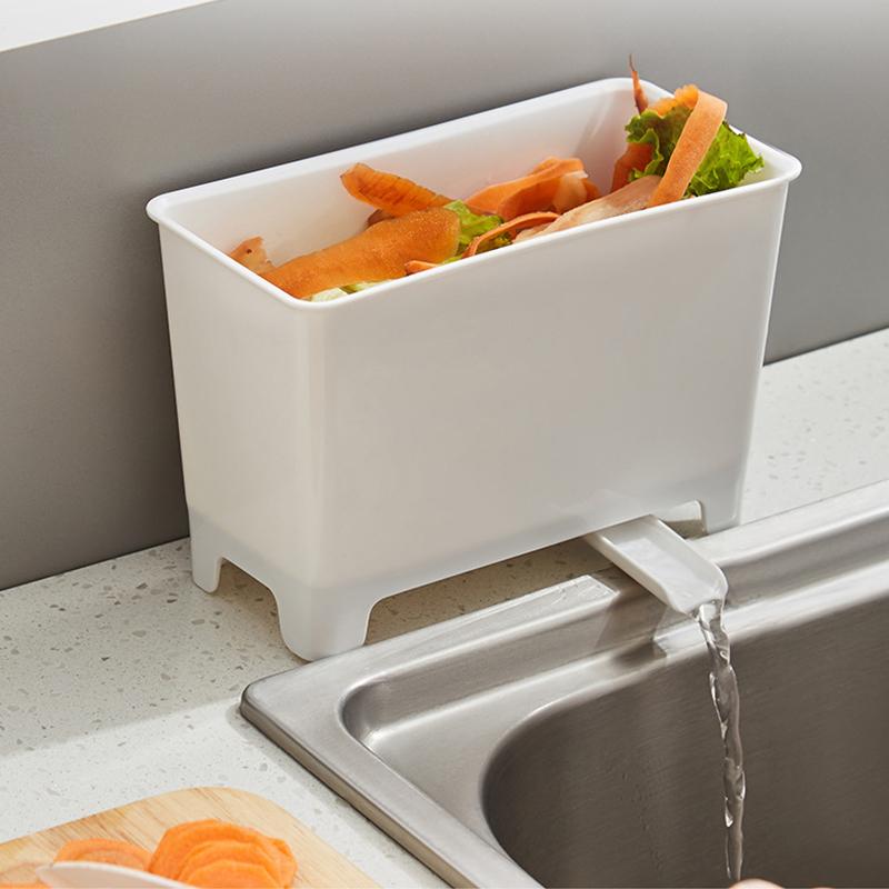 Drainable Trash Can Household Sink Rice Residue Filter Shelf Basket Washing Vegetable Storage Bucket Kitchen Accessories
