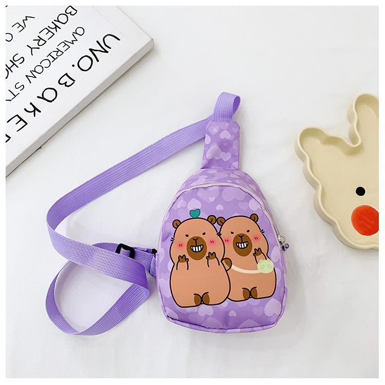 School bag Kapibara new children's change bag foreign style shoulder messenger bag casual