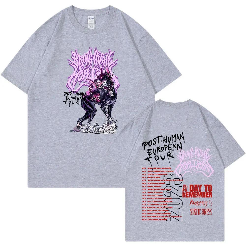 BMTH Band BringMe TheHorizon Post Human Europatour T-Shirt Herren Damen Oversized Weiches T-Shirt Hohe Qualität Reine Baumwolle T-Shirts