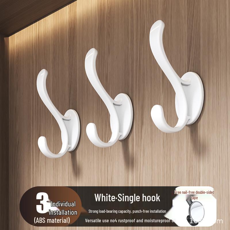 Strong Adhesive No-Drill Wall-Mounted Coat & Hat Hook for Entrance & Wardrobe