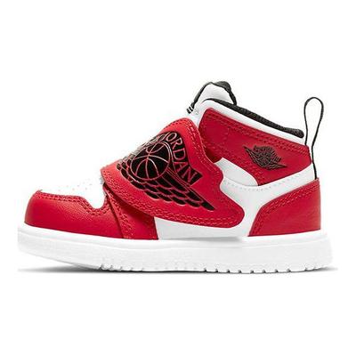 Tênis de Bebê Air Sky Jordan 1 TD Chicago Vermelho Branco Vermelho-Universitário BQ7196-106