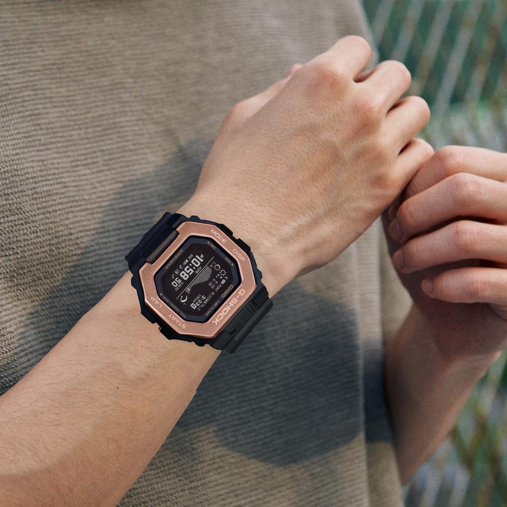 Casio G SHOCK Quarzwerk Harzarmband Uhr Herrenuhren Schwarzes Zifferblatt GBX-100NS-4PR