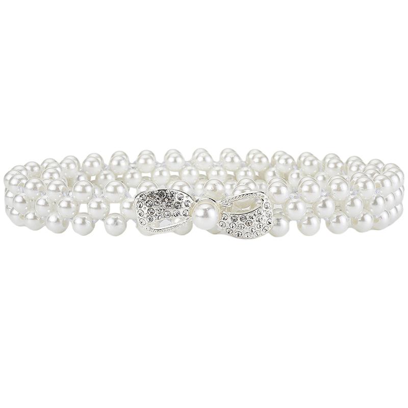 

Ретро Пояс-ланцюжок на талію зі штучних перлів Жіночий Універсальний Елегантний Еластичний Пояс з Діамантом Джинси Сукня Аксесуари для одягу as the picture