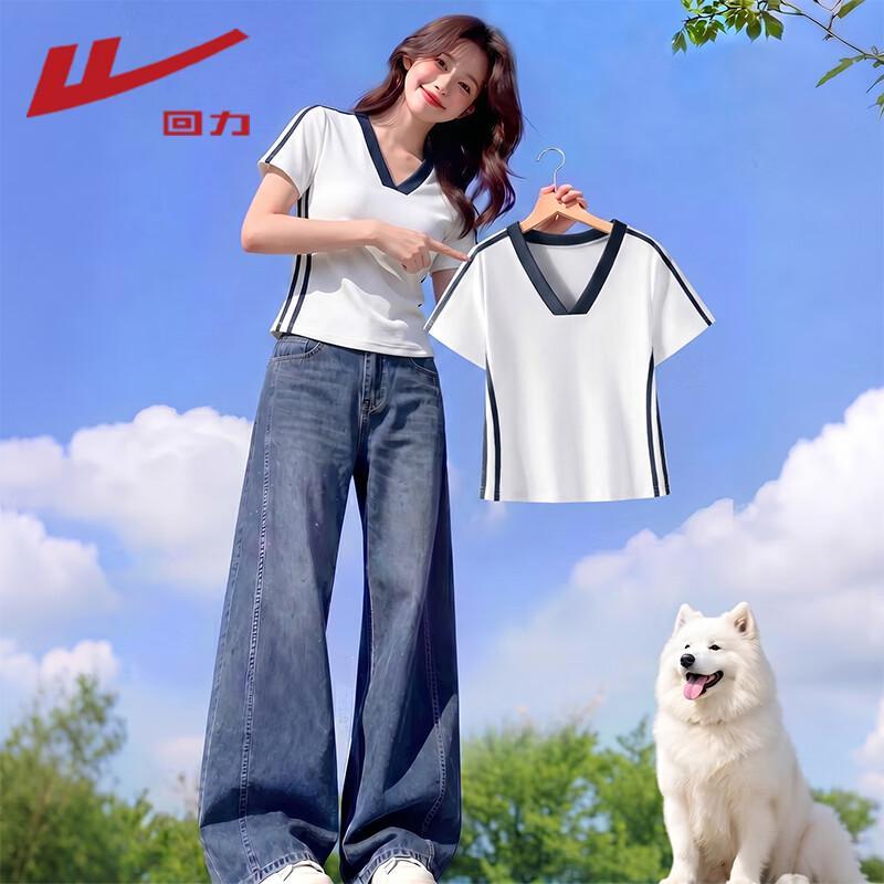 Warrior Women s Contrast V-Neck Short Sleeve T-Shirt L