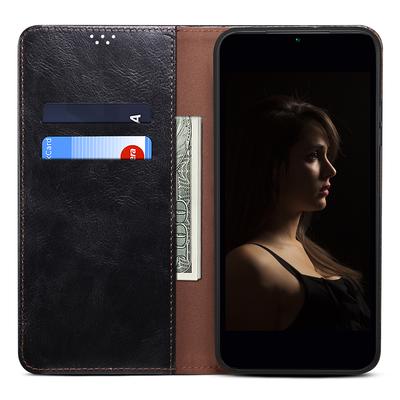 For Honor X40 5G Flip Leather Phone Case Waxy Crazy Horse Texture Stand Wallet Anti-drop Phone Cover