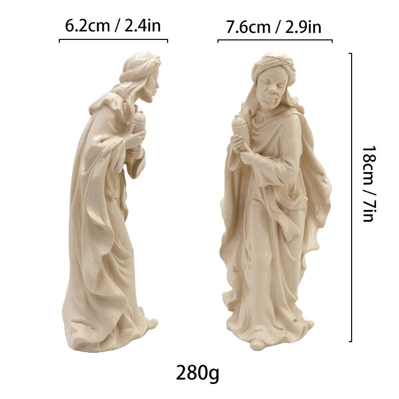 Simulated Human Figure Sculpture Christ Catholicism Shepherd Angel Resin Handicrafts Jesus Home Decoration Ornaments