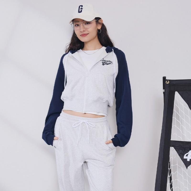 Converse Obsidian Pul Zip Fleece Retro Raglan Wcj448 695